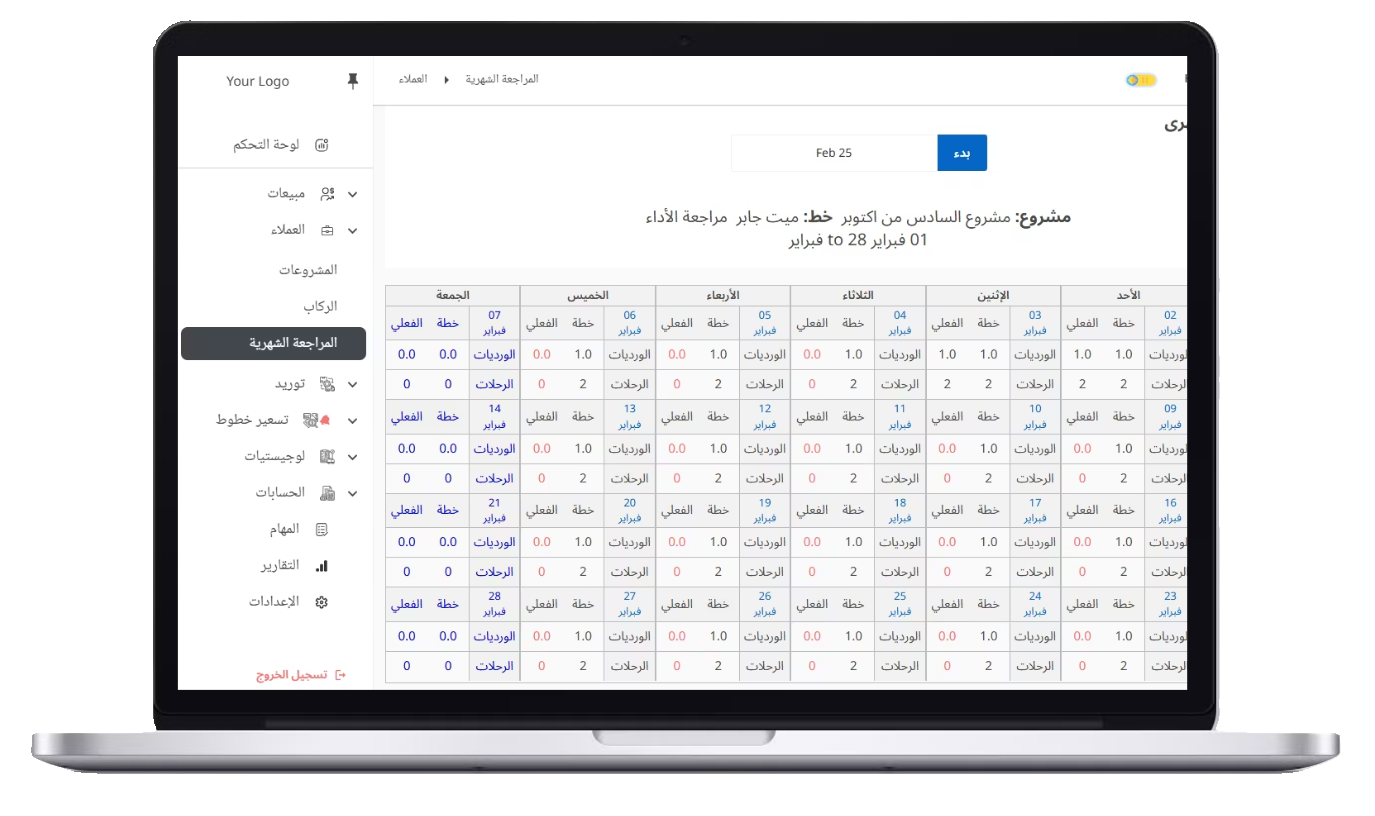 لوحة تحكم العملاء